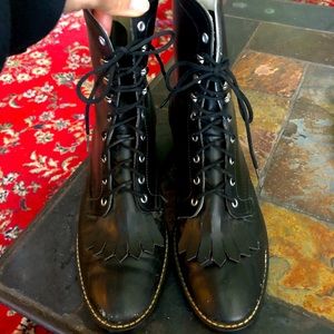 Laredo Black Cowgirl Boots Short